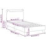 vidaXL Cadre de lit pour enfants avec tête de lit Noir 80 x 160 cm