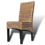 vidaXL Chaises à manger lot de 2 bois solide de manguier et abaca