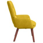 vidaXL fauteuil Jaune 63 x 67 x 94 cm Velours