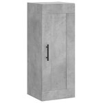 vidaXL Buffet haut Gris béton 34 5x34x180 cm Bois d'ingénierie