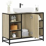 vidaXL Armoire lavabo de salle de bain chêne sonoma bois d'ingénierie