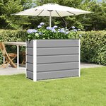 vidaXL Jardinière Gris clair 100 x 40 x 75 cm Acier