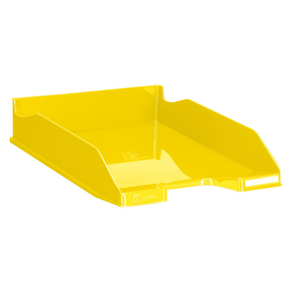 Corbeille à courrier exacompta combo 2 iderama jaune - lot de 6