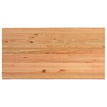 vidaXL Table à manger avec bord naturel 240x120x74cm bois massif chêne
