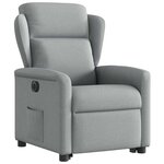 vidaXL Fauteuil inclinable électrique gris clair tissu