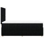 vidaXL Sommier à lattes de lit avec matelas Noir 90x190 cm Tissu