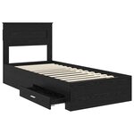 vidaXL Cadre de lit Chêne noir 90 x 190 cm Bois d'ingénierie