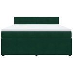 vidaXL Sommier à lattes de lit et matelas Vert foncé 180x200cm Velours
