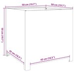 vidaXL Jardinière 50x50x50 cm acier galvanisé