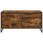 vidaXL Meuble TV Chêne Fumé 100 x 36 x 49.5 cm Bois d'ingénierie