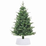 vidaXL Jupe de sapin de Noël blanc Ø65x23 cm plastique