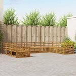 vidaXL Ensemble de canapés d'extérieur 9 pc Naturel