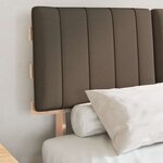 vidaXL Cadre de lit avec tête de lit rembourrée Taupe 120 x 190 cm