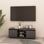 vidaXL Meuble TV Gris 110x30x40 cm Bois de pin massif
