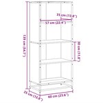 vidaXL Bibliothèque chêne fumé 60x35x139 cm bois d'ingénierie
