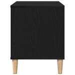 vidaXL Meuble à vinyles Chêne noir 100 x 38 x 48 cm Bois d'ingénierie