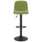 vidaXL Tabourets de bar lot de 2 vert clair velours