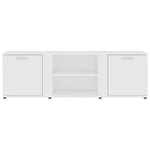 vidaXL Meuble TV Blanc 120x34x37 cm Bois d'ingénierie