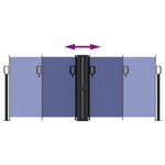 vidaXL Auvent latéral rétractable bleu 100x600 cm