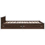 vidaXL Cadre de lit et tiroirs chêne marron 120x200 cm bois ingénierie