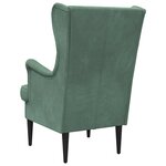 vidaXL Fauteuil Vert Mer Velours
