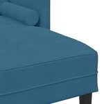 Canapé de jardin vidaXL avec banc et coussins en velours bleu en L