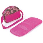 Bayer Chic 2000 853-87 - Sac à langer pour poussettes de poupées. Fuchsia avec motifs