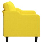 vidaXL Canapé à 2 places Jaune clair 140 cm Tissu