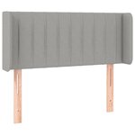 vidaXL Tête de lit à LED Gris clair 83x16x78/88 cm Tissu