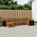 vidaXL Ensemble de canapé d'angle 7 Pièces Naturel