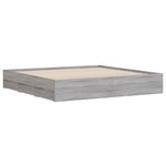 vidaXL Cadre de lit à tiroirs sonoma gris 160x200 cm bois d'ingénierie