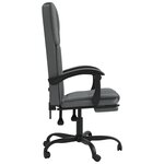 Chaise fauteuil siège pivotante de inclinable de bureau informatique étude foncé tissu gris 02_0024240