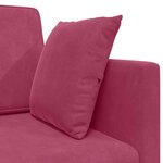 vidaXL Canapé-lit Bordeaux 213 x 76 x 77 cm Velours