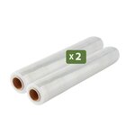 Pack And Move - Lot 2 Rouleaux Film Étirable - 300 M - Transparent - Film Déménagement Film Emballage Film Palette Film Protection