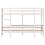 vidaXL Lit superposé sans matelas blanc 80x200 cm bois de pin massif