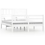 vidaXL Cadre de lit sans matelas blanc bois massif 160x200 cm