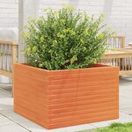 vidaXL Jardinière cire marron 70x70x46 cm bois de pin massif