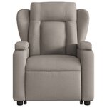 vidaXL Fauteuil inclinable de massage électrique Taupe Tissu