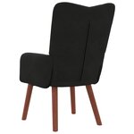 Fauteuil Relaxant en Velours Noir