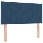 vidaXL Lit à ressorts avec matelas avec LED Bleu 90 x 200 cm tissu