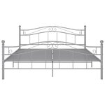 vidaXL Cadre de lit Gris Métal 200x200 cm