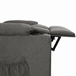 vidaXL Fauteuil inclinable Gris foncé Tissu