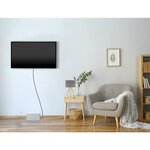 Perel prise schuko 5 voies avec système de gestion de câble blanc