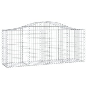 vidaXL Panier de gabions arqué 200x50x80/100 cm Fer galvanisé