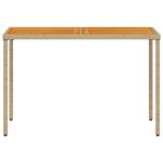 vidaXL Table de jardin avec dessus en bois d'acacia beige 115x54x74 cm