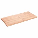 vidaXL Dessus de table bois massif traité bordure assortie