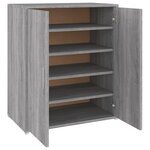 vidaXL Meuble à chaussures Sonoma gris 60x35x70 cm Bois d'ingénierie