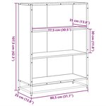 vidaXL Bibliothèque noir 80 5x35x107 5 cm bois d'ingénierie