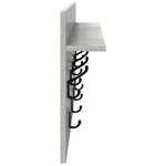 vidaXL Porte-manteau mural avec étagère Gris béton 80 x 40 x 12 cm