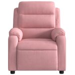 vidaXL Fauteuil inclinable de massage électrique rose velours
